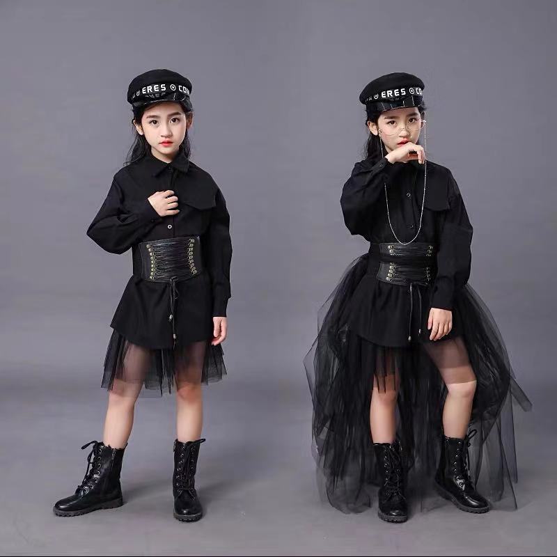 Summer Clothing For Girls - Çocuk Siyah Takım Elbise Kız Modeli