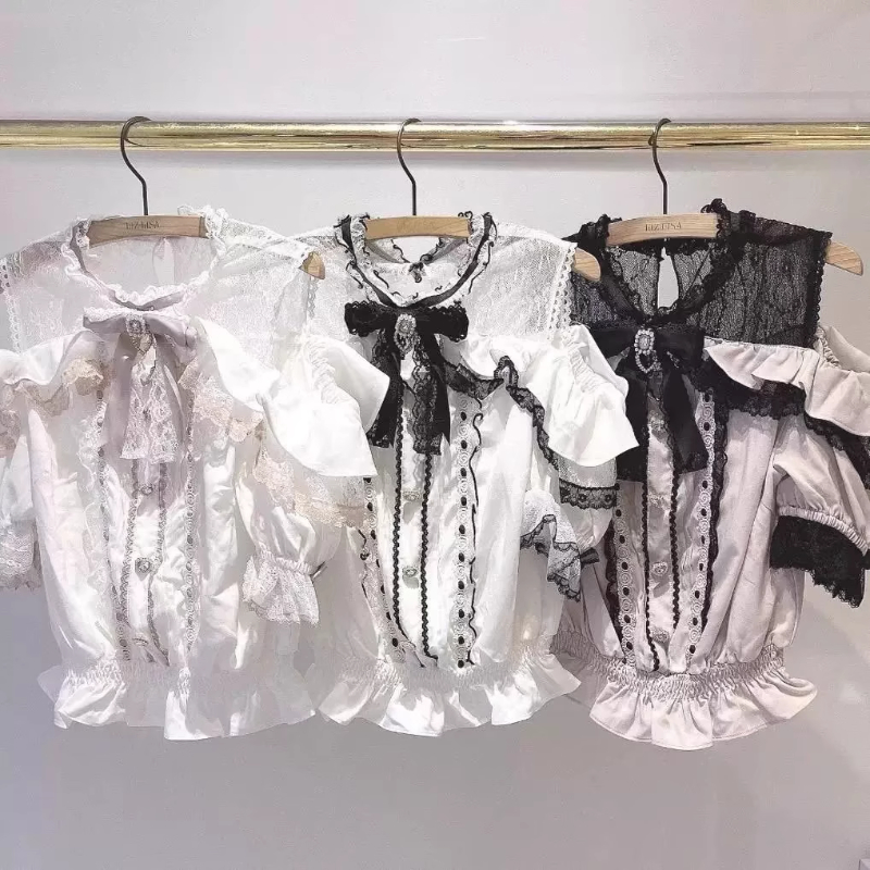 Summer Japanese Clothing - Tatlı Sevimli Kız Kısa Kollu Üstleri