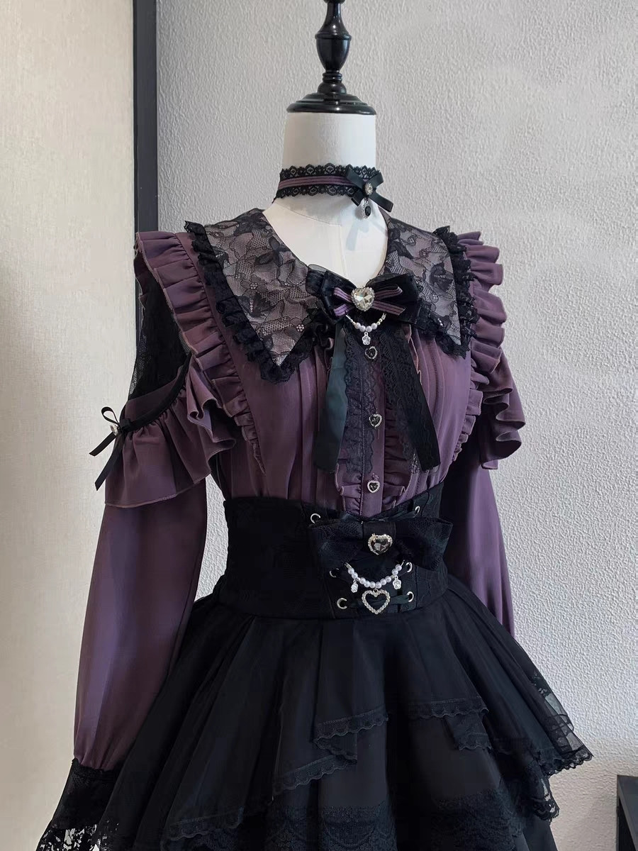 Summer Japanese Clothing - 2026 Japon Lolita Tarzı Dantel Kısa
