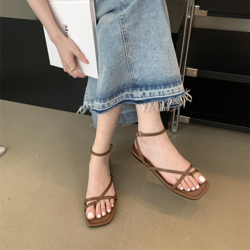 Summer Light Clothing - Kadın sandaletleri Rahat yaz burnu açık