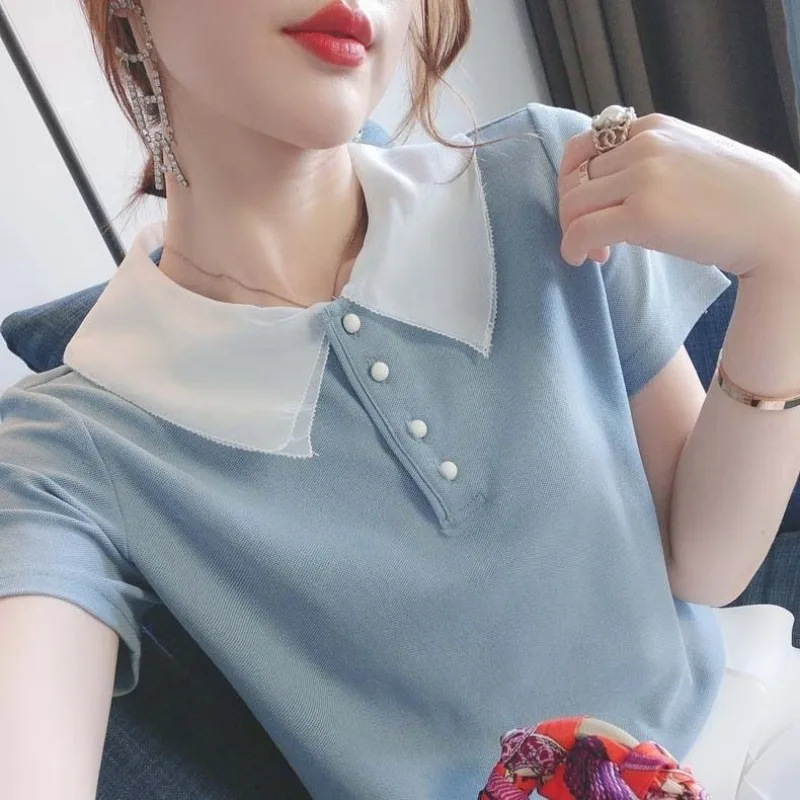 Quality Summer Clothing For Women - Kısa Kollu Polo Yaka T Gömlek