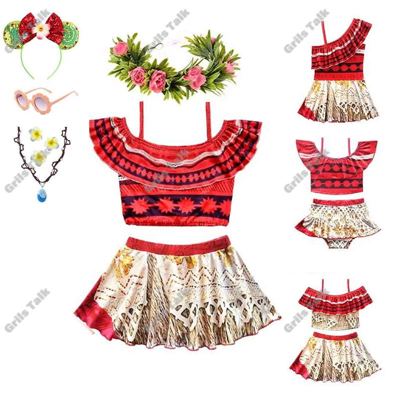 Summer Clothing For Girls - Yaz Peri Prenses Moana Cosplay Mayo