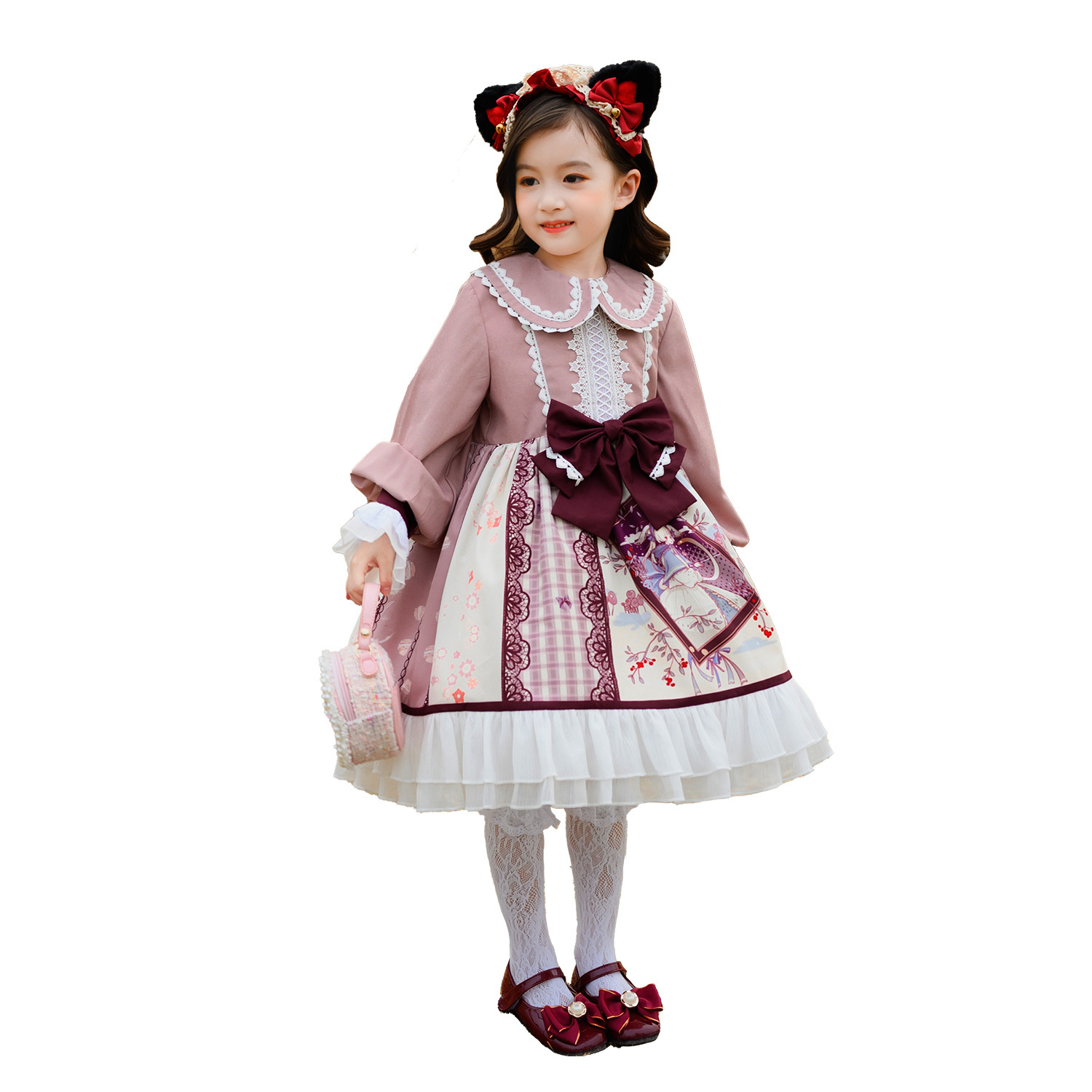 Summer Clothing For Girls - Çocuk Lolita Giyim Uzun Kollu Prenses