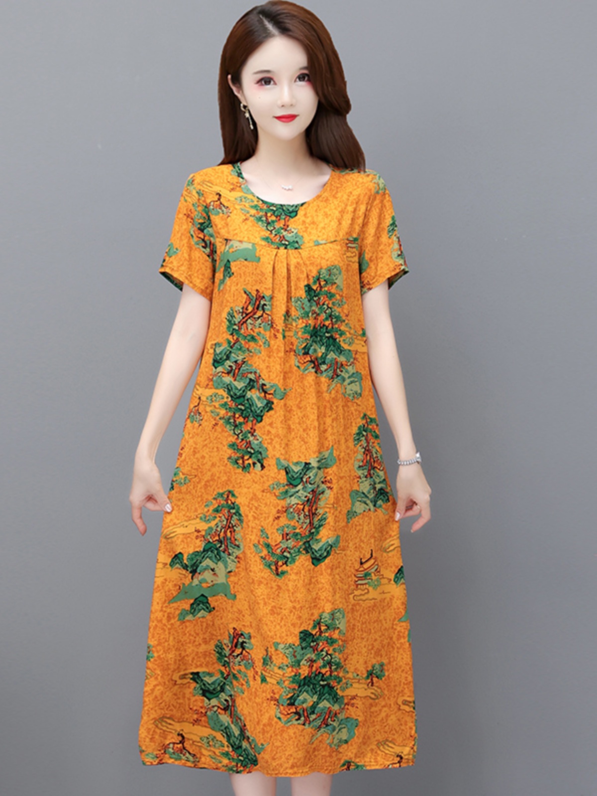 Summer Clothing Over 60 - Büyük Beden Yazlık Yeni Bol Elbise
