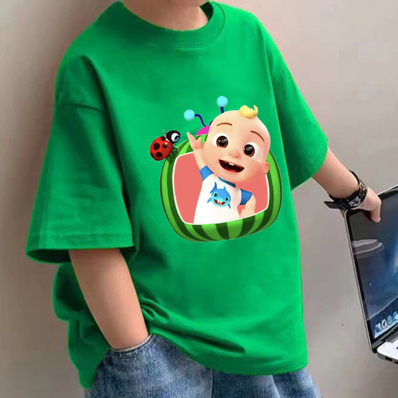 Summer Clothing For Girls - Cocomelons Bebek T-Shirt Anime Pamuk Kısa