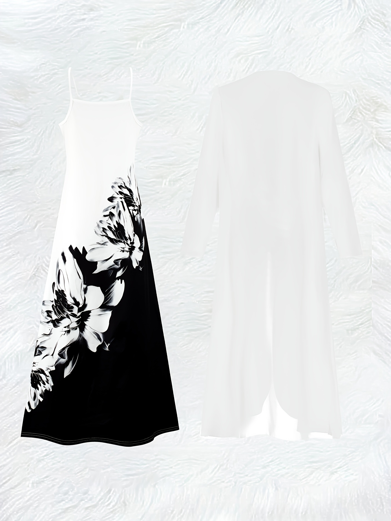 Günlük Siyah Beyaz Çiçek Desen - Summer Clothing For Older Women incelemesi ve fiyatı