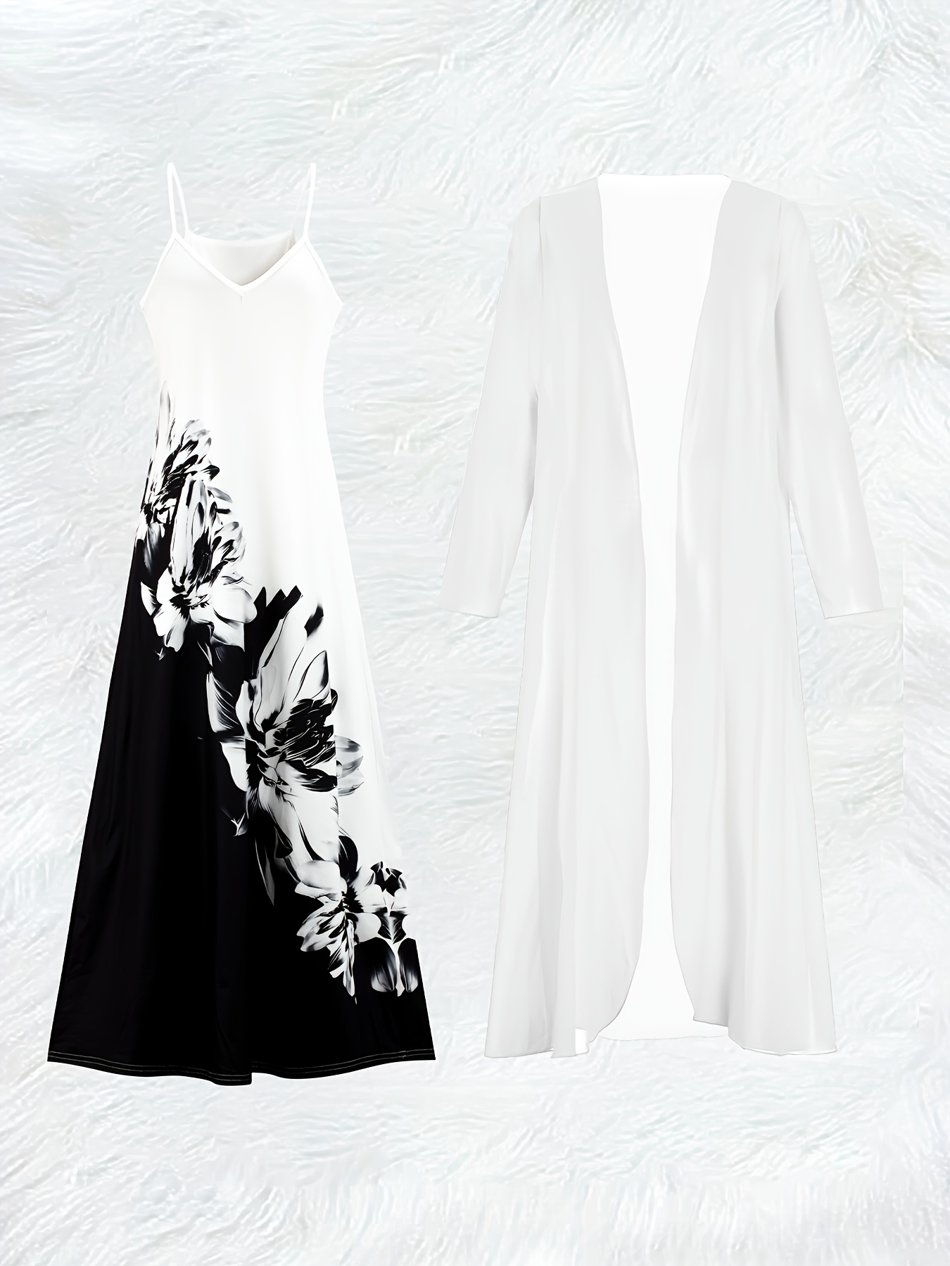 Günlük Siyah Beyaz Çiçek Desen - Summer Clothing For Older Women incelemesi ve fiyatı