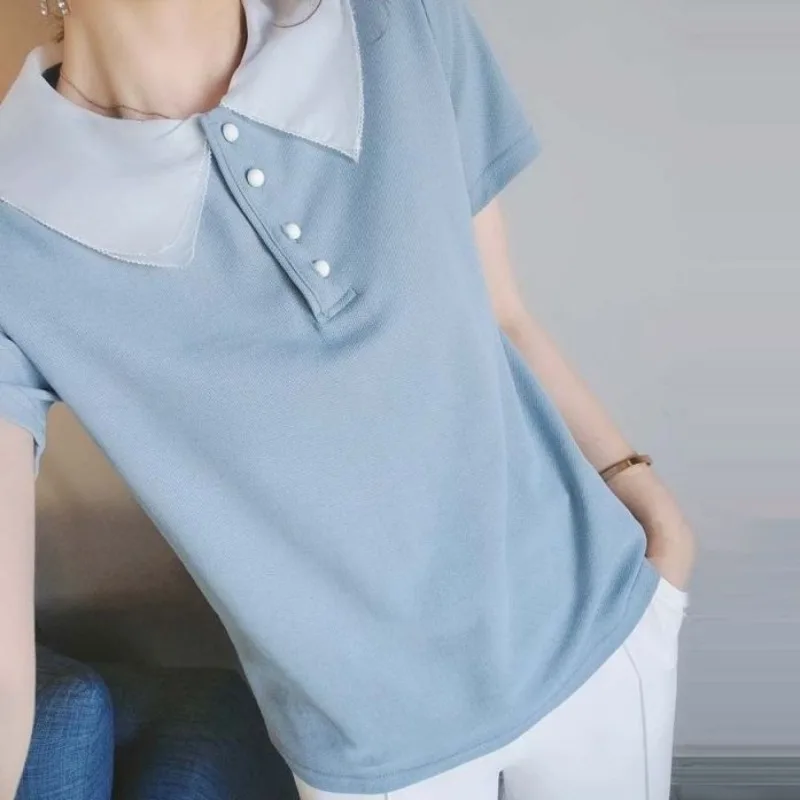 Kısa Kollu Polo Yaka T Gömlek  - Quality Summer Clothing For Women incelemesi ve fiyatı