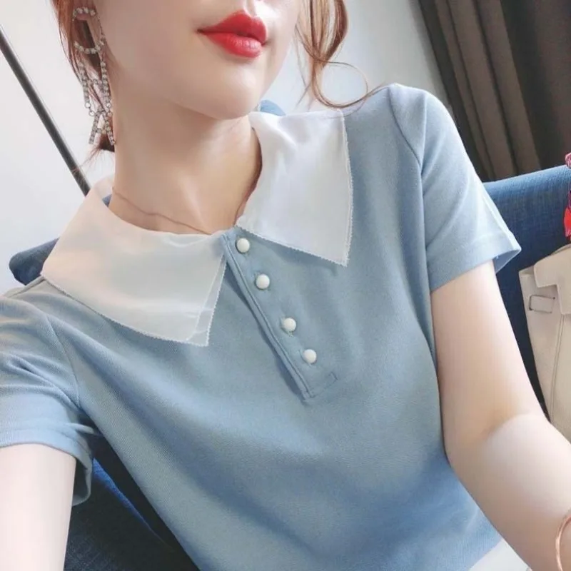 Kısa Kollu Polo Yaka T Gömlek  - Quality Summer Clothing For Women incelemesi ve fiyatı