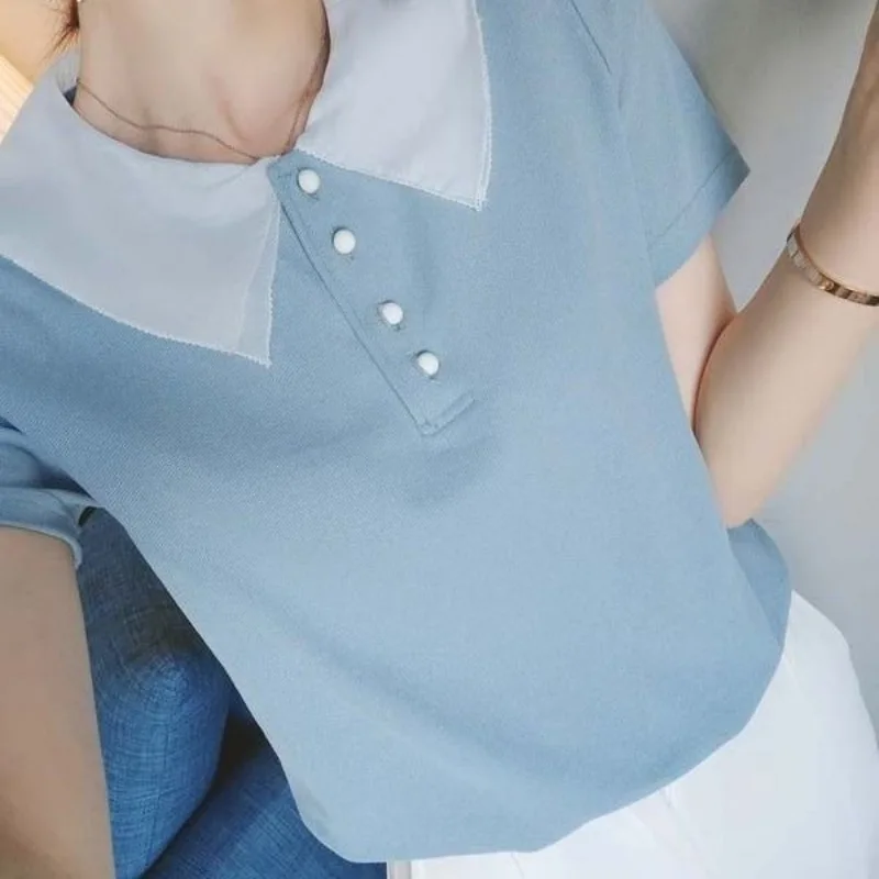 Kısa Kollu Polo Yaka T Gömlek  - Quality Summer Clothing For Women incelemesi ve fiyatı