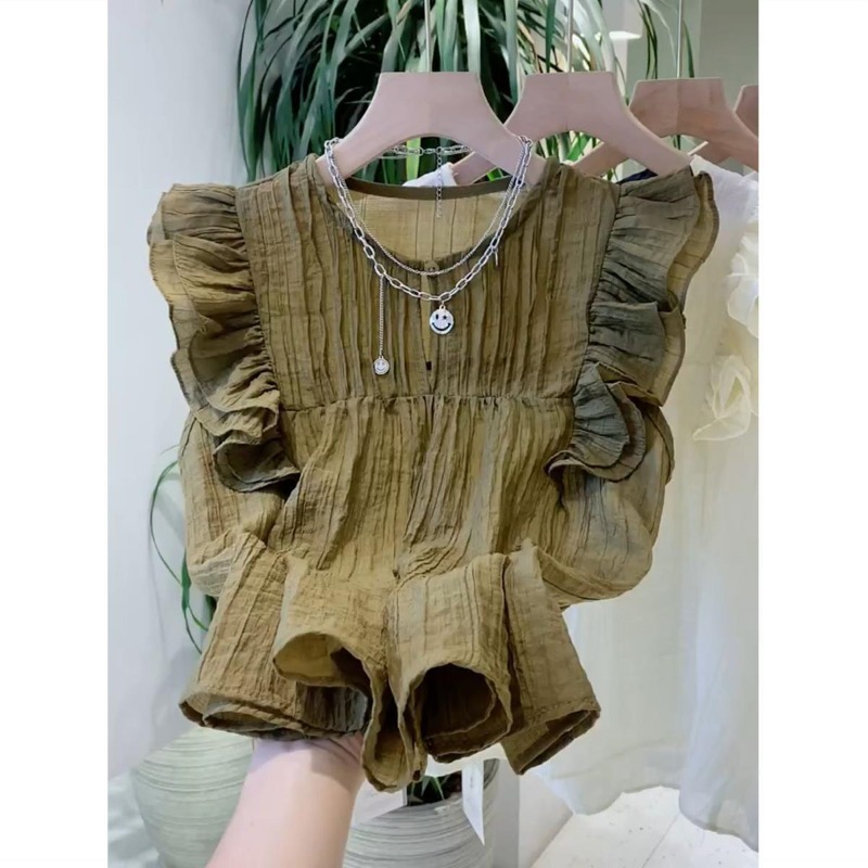 Moda tatlı yaz kadın uçan koll - Summer Japanese Clothing incelemesi ve fiyatı