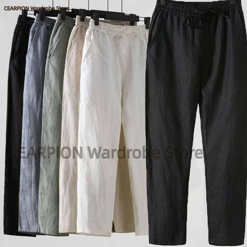 Yaz Çin Tarzı Düz ​​Tüp Pantol - Summer Clothing Men Linen incelemesi ve fiyatı