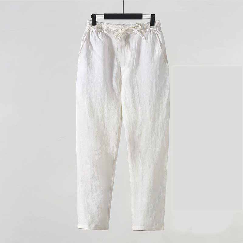 Yaz Çin Tarzı Düz ​​Tüp Pantol - Summer Clothing Men Linen incelemesi ve fiyatı