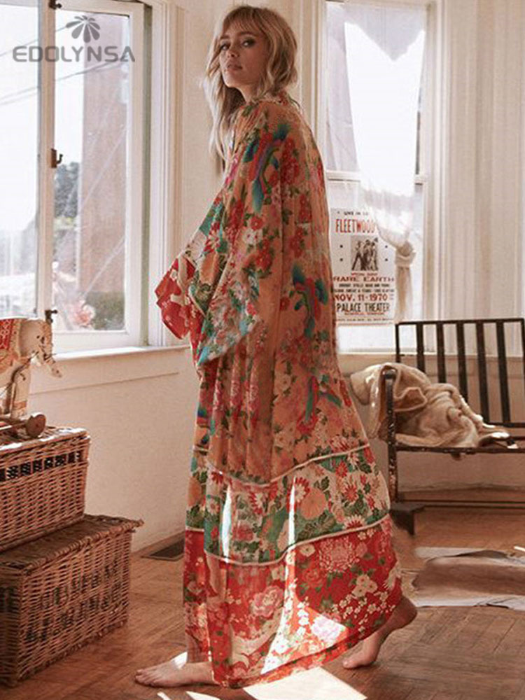 2025 Bohem Çiçek Desenli Önü A - Sarong Pareo Wrap incelemesi ve fiyatı