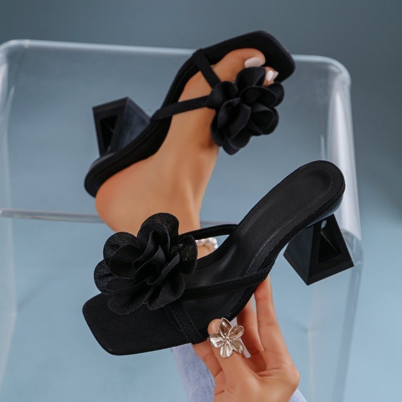 Bayan 3D Çiçek Dekor Sandalet  - Summer Holiday Clothing Women incelemesi ve fiyatı