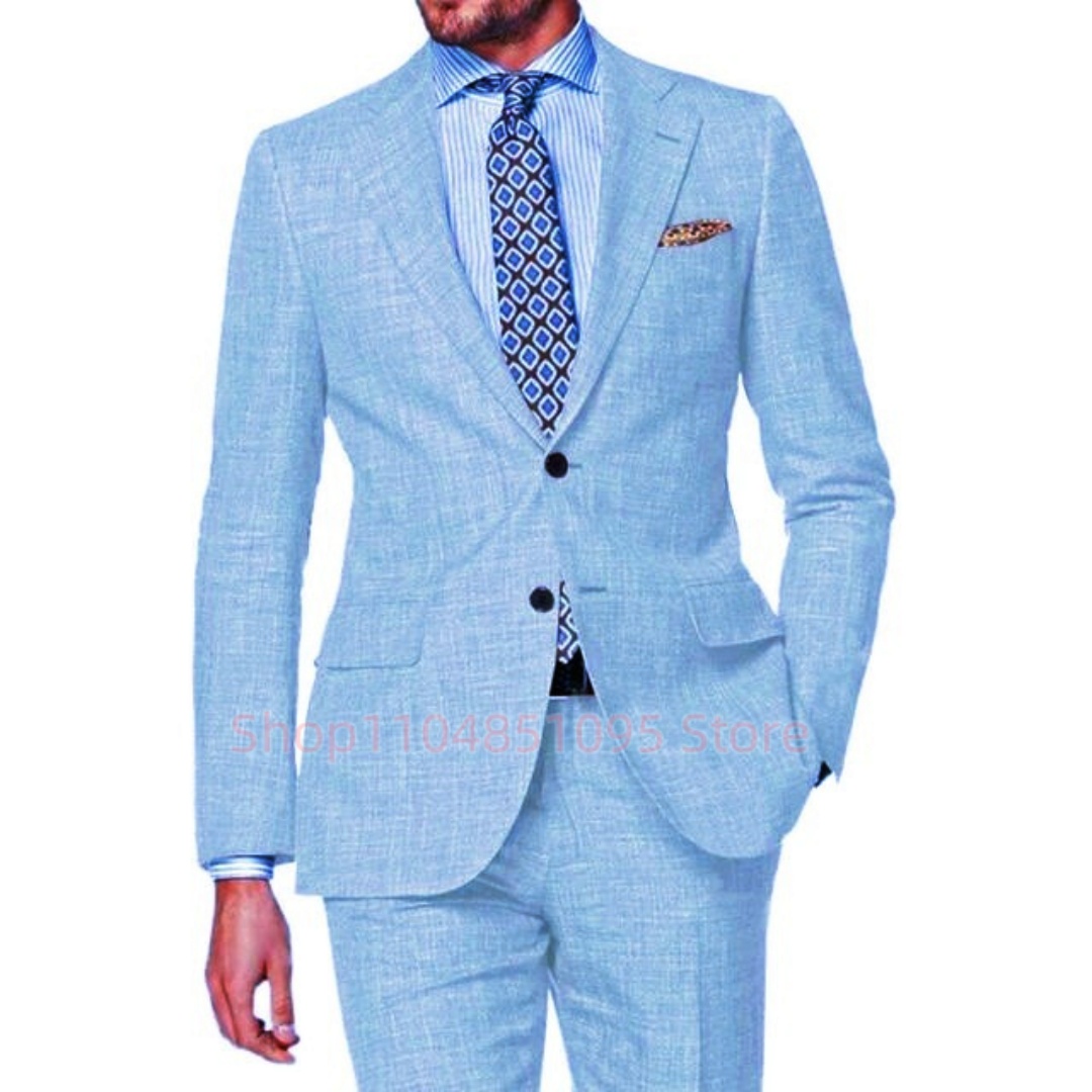 Beyaz Keten 2 Parça Erkek Takı - Summer Clothing Men Linen incelemesi ve fiyatı